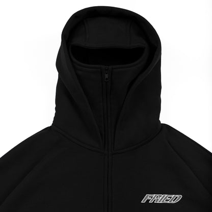 BLACK/GREY - BALACLAVA ZIP HOODIE - PRE ORDER
