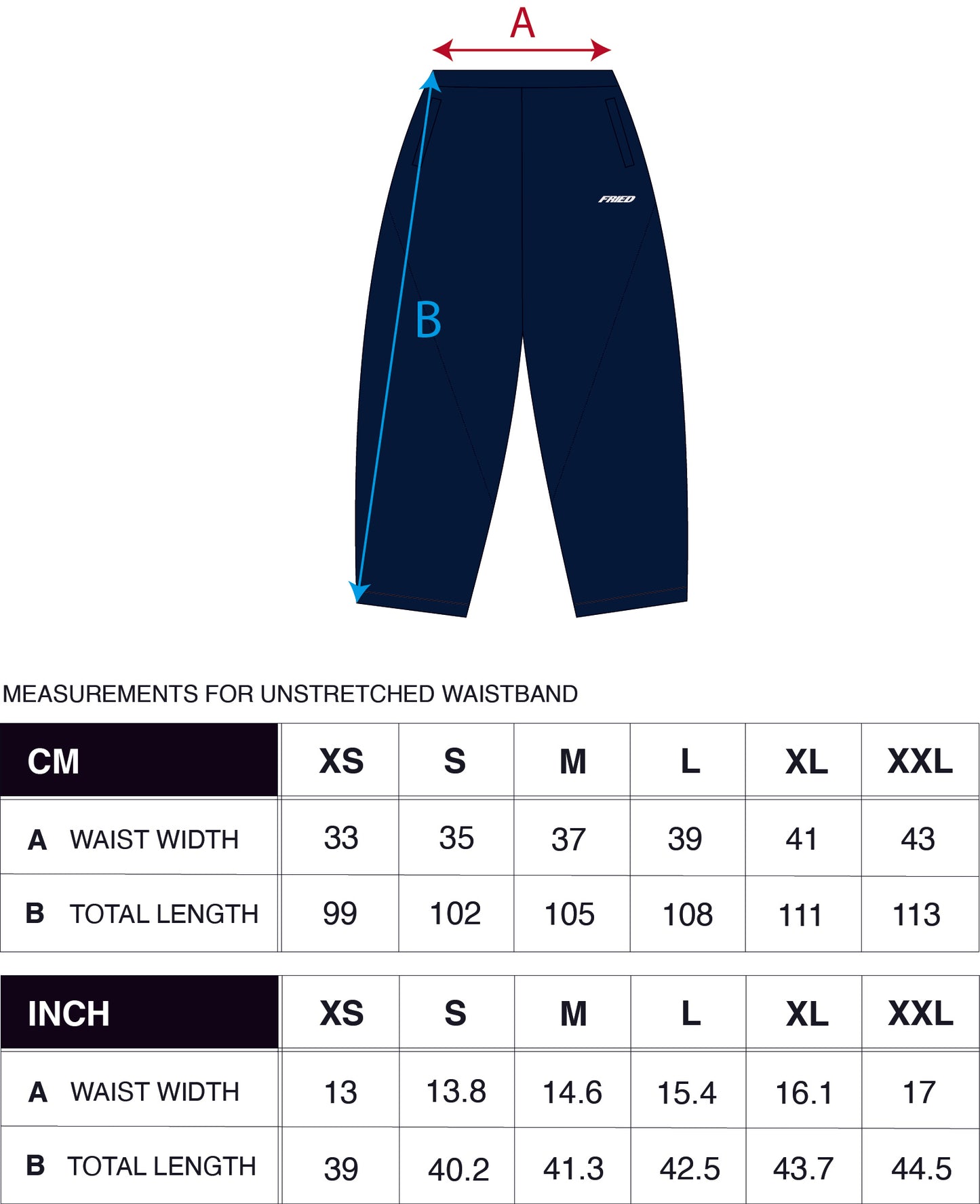 DARK BLUE - OPEN LEG JOGGER