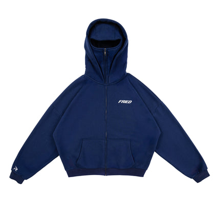 DARK BLUE - BALACLAVA ZIP HOODIE