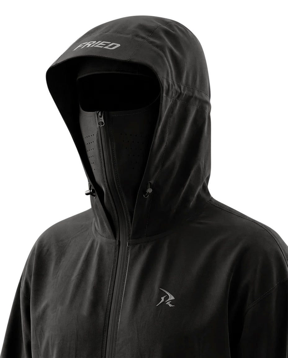 BALACLAVA RAIN JACKET (BLACK/GREY)