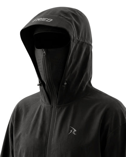 BALACLAVA RAIN JACKET (BLACK/GREY)