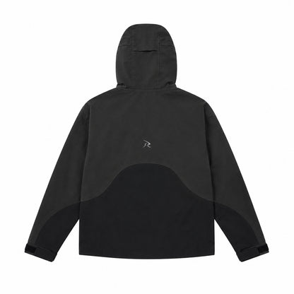 BALACLAVA RAIN JACKET (BLACK/GREY)