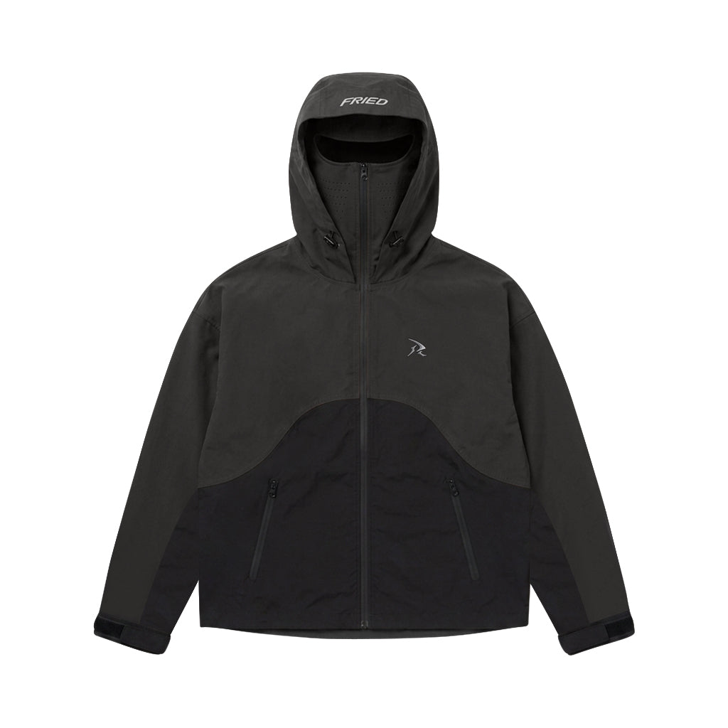 BALACLAVA RAIN JACKET (BLACK/GREY)