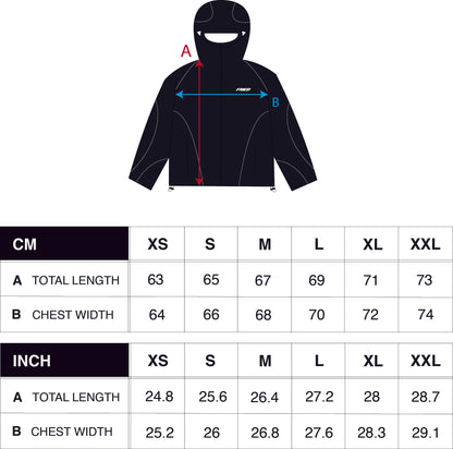 BLACK - WATERPROOF BALACLAVA ZIP HOODIE