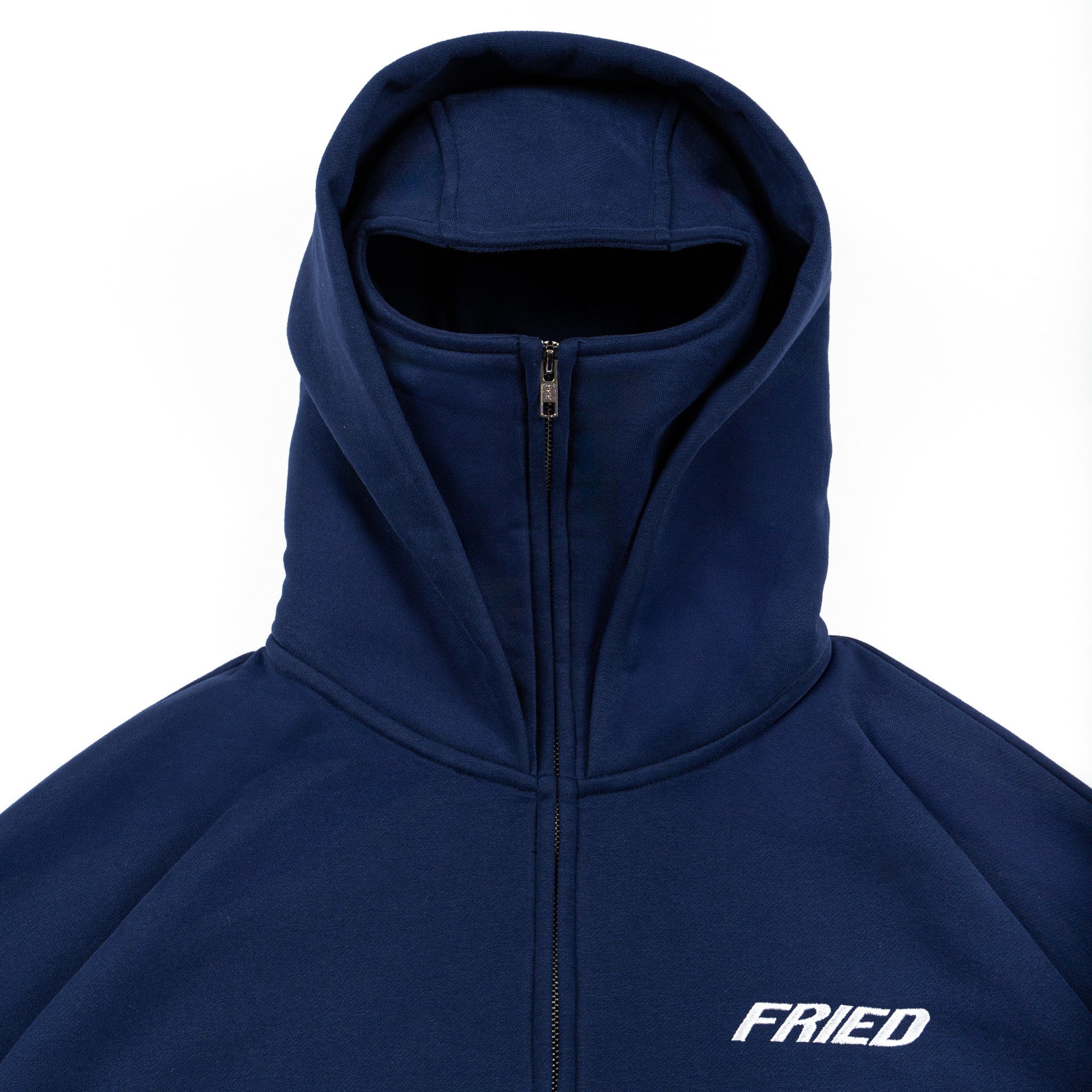 DARK BLUE - BALACLAVA ZIP HOODIE – FRIED SKATEBOARDING