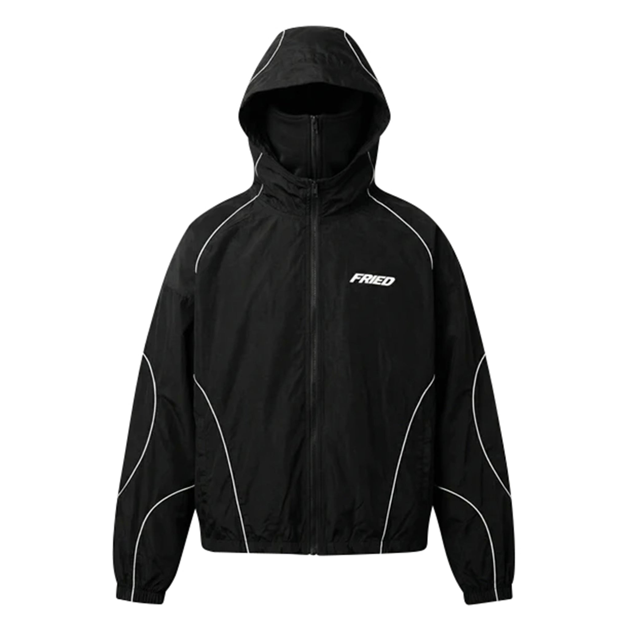 BLACK - WATERPROOF ZIP HOODIE – FRIED SKATEBOARDING