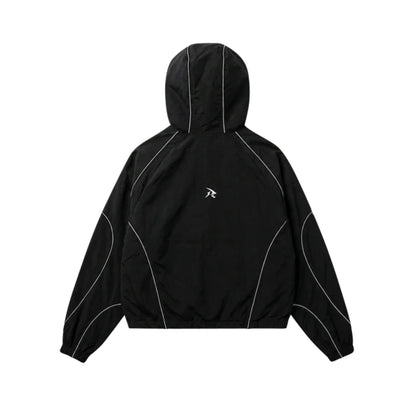 BLACK - WATERPROOF ZIP HOODIE