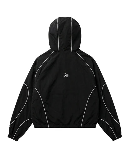 BLACK - WATERPROOF ZIP HOODIE